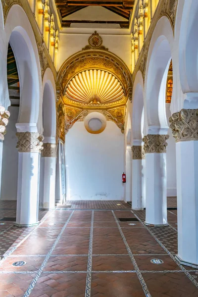 Toledo Spain October 2017 White Arches Sinagoga Santa Maria Blanca — Stock Photo, Image