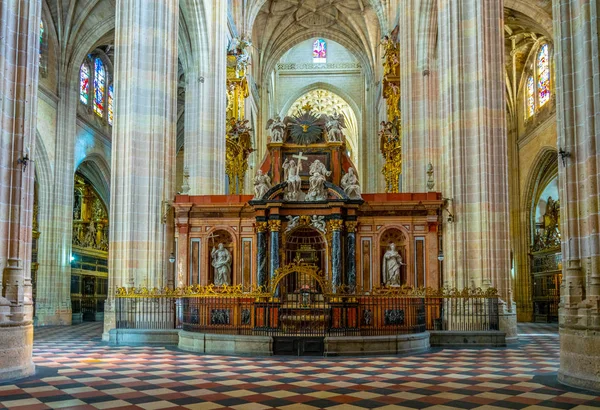 Segovia Spanyolország Október 2017 Belső Tér Gótikus Katedrális Segovia Spai — Stock Fotó