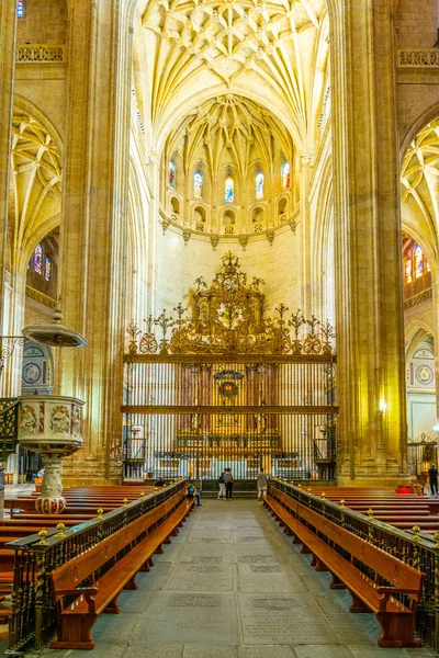 Segovia Spagna Ottobre 2017 Interno Della Cattedrale Gotica Segovia Spai — Foto Stock