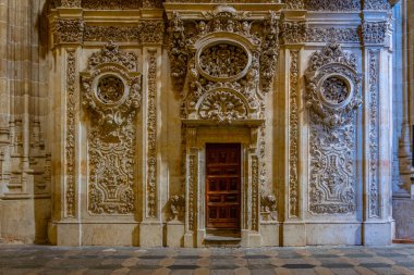 Salamanca, İspanya, 5 Ekim 2017: Salamanca, Spai Katedrali'nde içinin