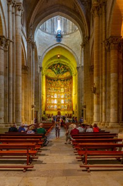 Salamanca, İspanya, 5 Ekim 2017: Salamanca, Spai Katedrali'nde içinin