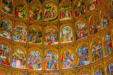 Salamanca, İspanya, 5 Ekim 2017: Salamanca, Spai Katedrali'nde içinin