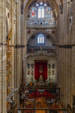 Salamanca, İspanya, 5 Ekim 2017: Salamanca, Spai Katedrali'nde içinin