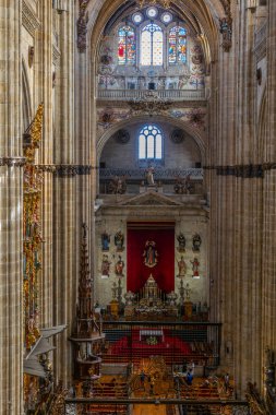 SALAMANCA, SPAIN, OCTOBER 5, 2017: Interior of the Cathedral at Salamanca, Spai clipart