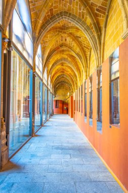 Avila, İspanya, 5 Ekim 2017: Koridor Avila, Spai katedral