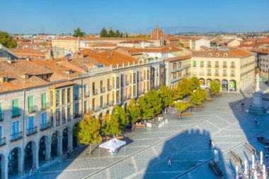 Avila, İspanya, 5 Ekim 2017: Plaza de la Santa Teresa de Jesus Avila, Spai