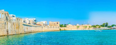 Ortaçağ Duvar Akdeniz'de İsrail Acre/Akko korumak