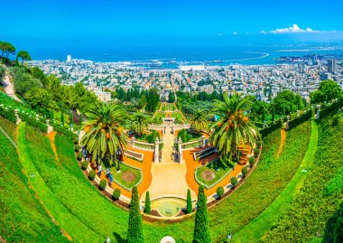 Tapınak Bab Bahai Gardens Haifa, İsrail