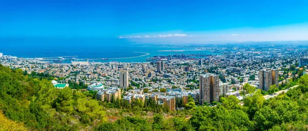 Aerial view of port of Haifa, Israel — Stock Photo, Image