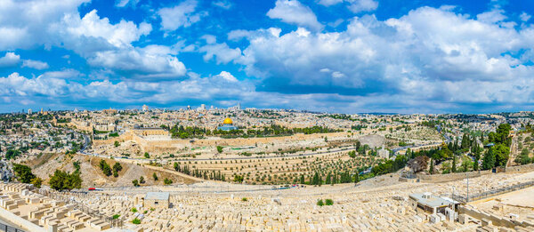 Jerusalem viewed from the mount of olives, Israel