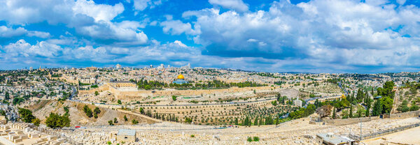 Jerusalem viewed from the mount of olives, Israel