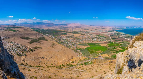 Mar de Galilea visto desde el monte Arbel en Israel — Foto de Stock