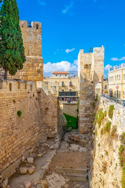 예루살렘, 이스라엘에에서 다윗의 탑 — 스톡 사진