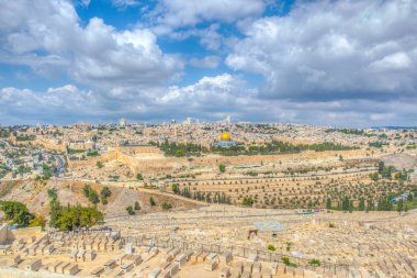 Zeytin Dağı, İsrail görüntülendi Jerusalem