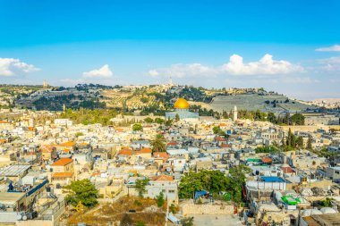 Kaya, kubbe altın kubbe tarafından hakim Kudüs