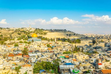 Kaya, kubbe altın kubbe tarafından hakim Kudüs