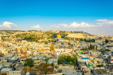 Kaya, kubbe altın kubbe tarafından hakim Kudüs