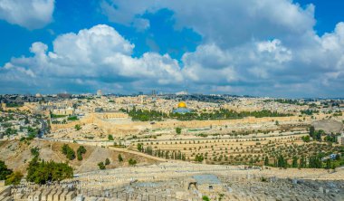 Zeytin Dağı, İsrail görüntülendi Jerusalem