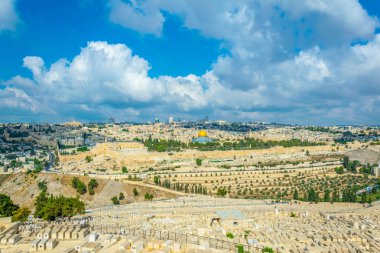 Zeytin Dağı, İsrail görüntülendi Jerusalem