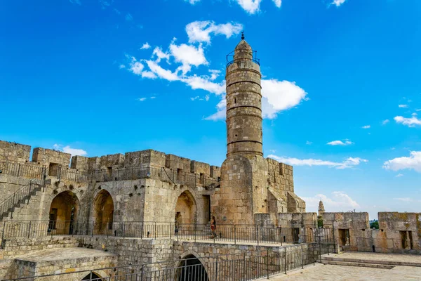 Patio interior de la torre de David en Jerusalén, Israel — Foto de Stock