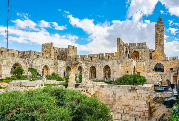 Innenhof des david turms in jerusalem, israel — Stockfoto