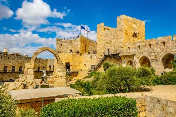 Pátio interno da torre de Davi em Jerusalém, Israel — Fotografia de Stock