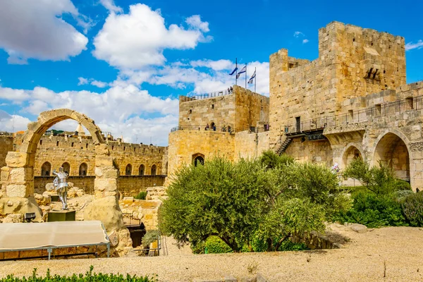예루살렘, 이스라엘에 다윗의 탑의 내부 안뜰 — 스톡 사진