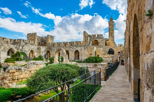 Cortile interno della torre di Davide a Gerusalemme, Israele — Foto Stock