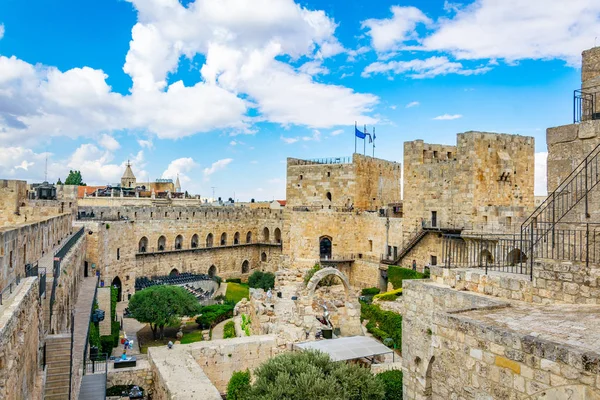 Cortile interno della torre di Davide a Gerusalemme, Israele — Foto Stock