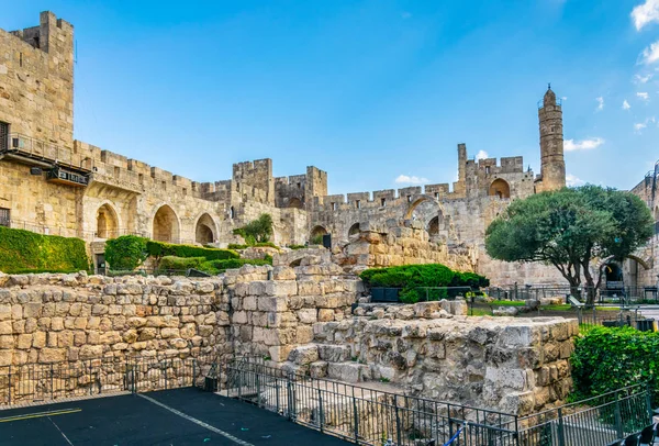 Cortile interno della torre di Davide a Gerusalemme, Israele — Foto Stock