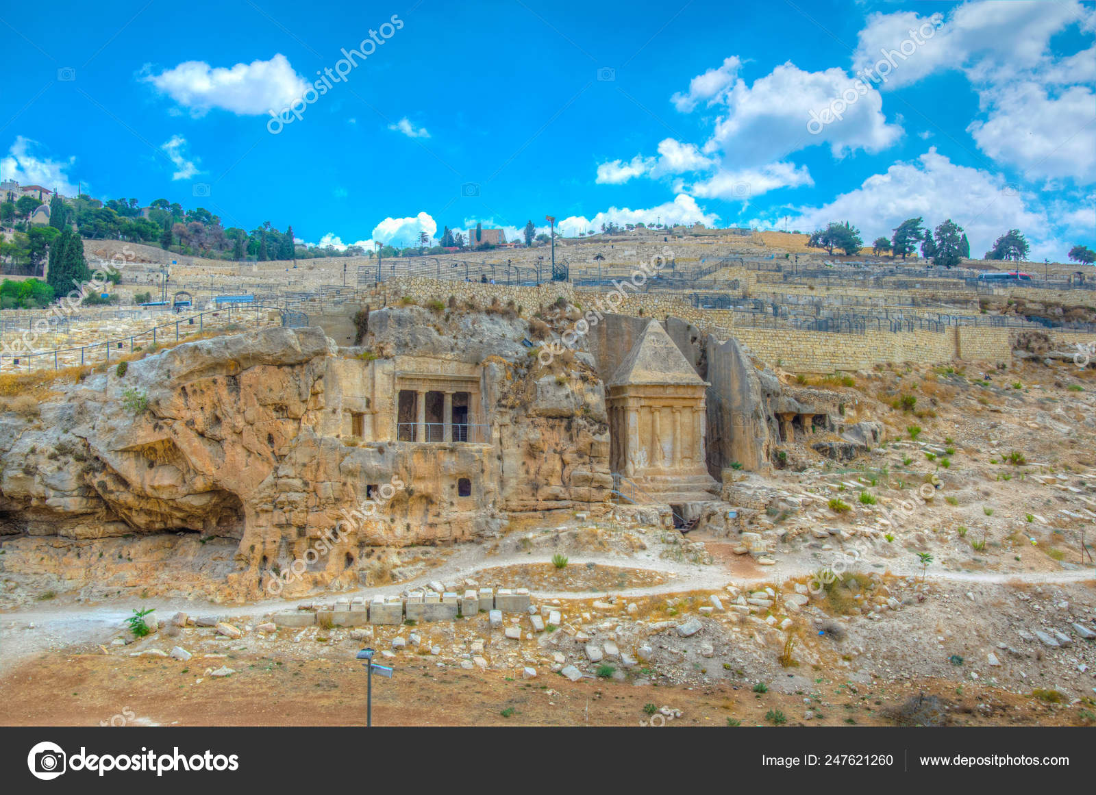 Tombs Of The Prophets Situated On Mount Of Olives In - 