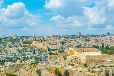 Zeytin Dağı, İsrail görüntülendi Jerusalem