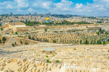 Zeytin Dağı, İsrail görüntülendi Jerusalem