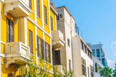 Konut evler ve Bauhaus mimari Tel Aviv, İsrail