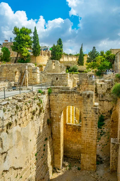 Ruins of pools of Bethesda in Jerusalem, Israel — Stock Photo, Image