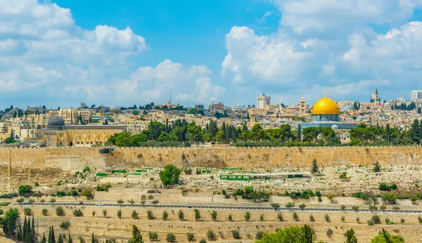 Zeytin Dağı, İsrail görüntülendi Jerusalem — Stok fotoğraf