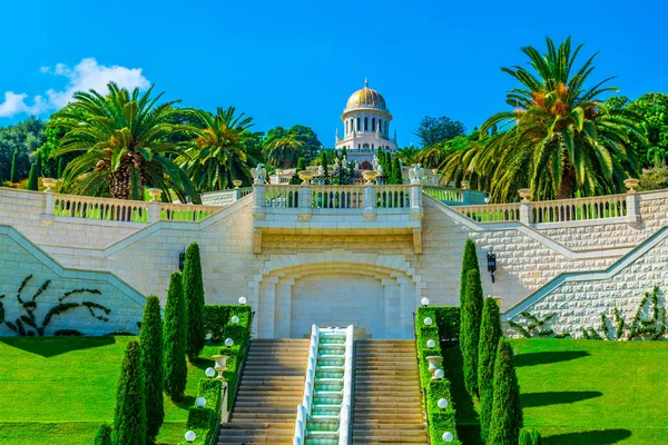 Hermosos jardines Bahai en Haifa, Israel — Foto de Stock