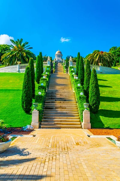 Mooie bahai tuinen in haifa, Israël — Stockfoto