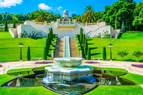 Mooie bahai tuinen in haifa, Israël — Stockfoto