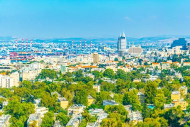 Haifa, İsrail havadan görünümü