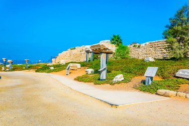 İsrail eski Caesarea kalıntıları