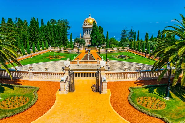 Santuario del Bab en los jardines Bahai en Haifa, Israel —  Fotos de Stock