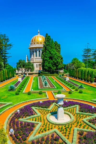 Santuario del Bab en los jardines Bahai en Haifa, Israel — Foto de Stock