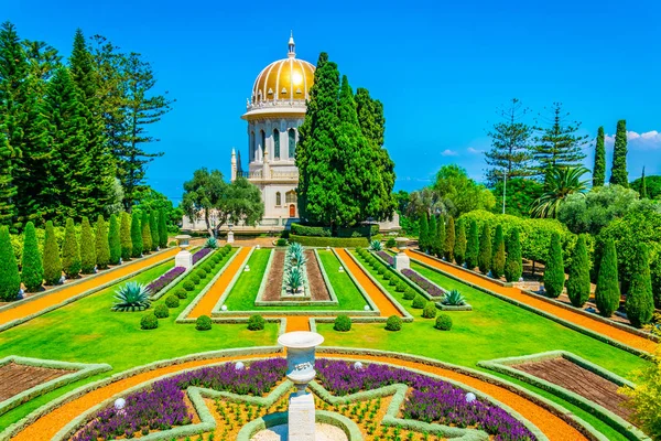Santuario del Bab en los jardines Bahai en Haifa, Israel —  Fotos de Stock