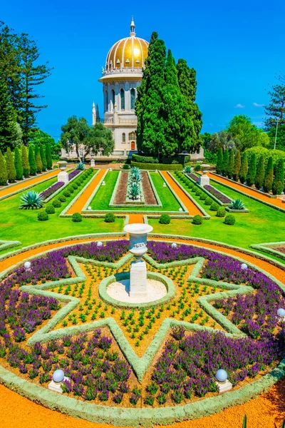 Santuario del Bab en los jardines Bahai en Haifa, Israel — Foto de Stock