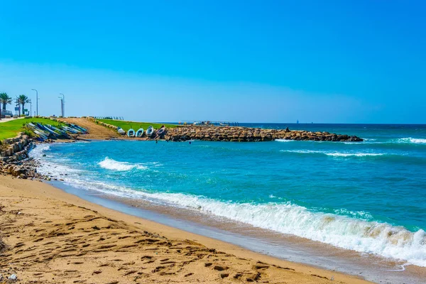 A small beach in Haifa, Israel — Stock Photo, Image