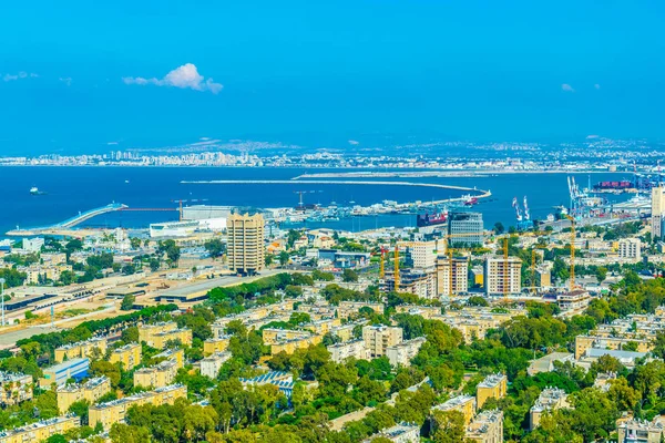 Haifa, İsrail havadan görünümü — Stok fotoğraf