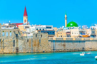 Akko Cityscape Al Jazzar Camii ve terra sancta hakim