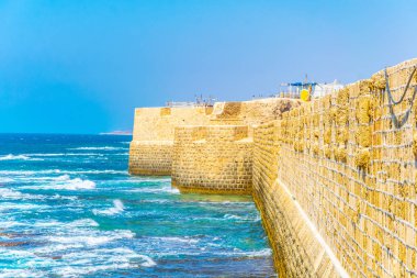 Ortaçağ Duvar Akdeniz'de Acre/Akko korumak