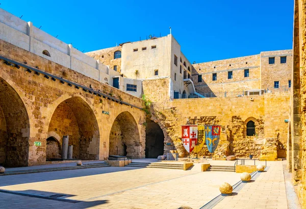 Salão de cavaleiros em Akko, Israel — Fotografia de Stock